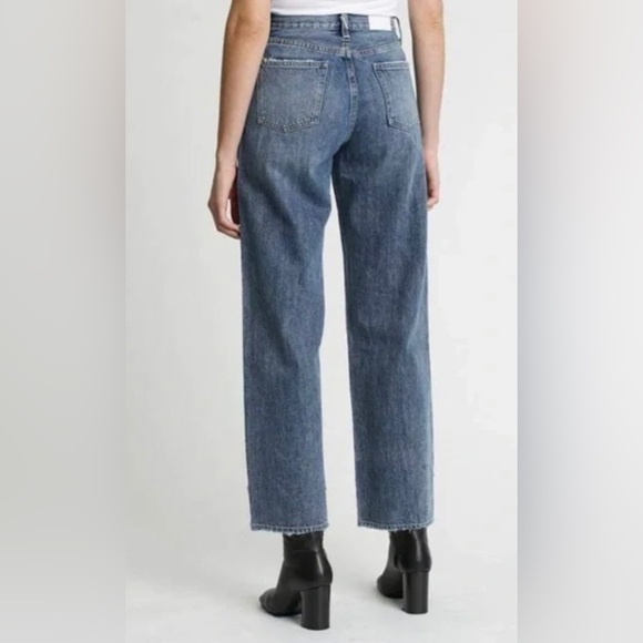 Pistola Denim NWT Bobbie High Rise Wide Leg Ankle Crop in Medium Wash - Picture 3 of 7